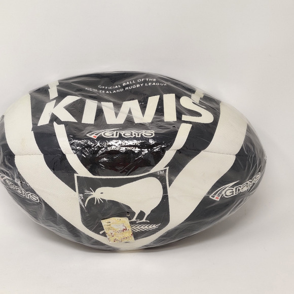 New Zealand Rugby League KIWIS NZRL Ball Size 5 Synthetic Sealed Souvenir Black - Picture 7 of 14